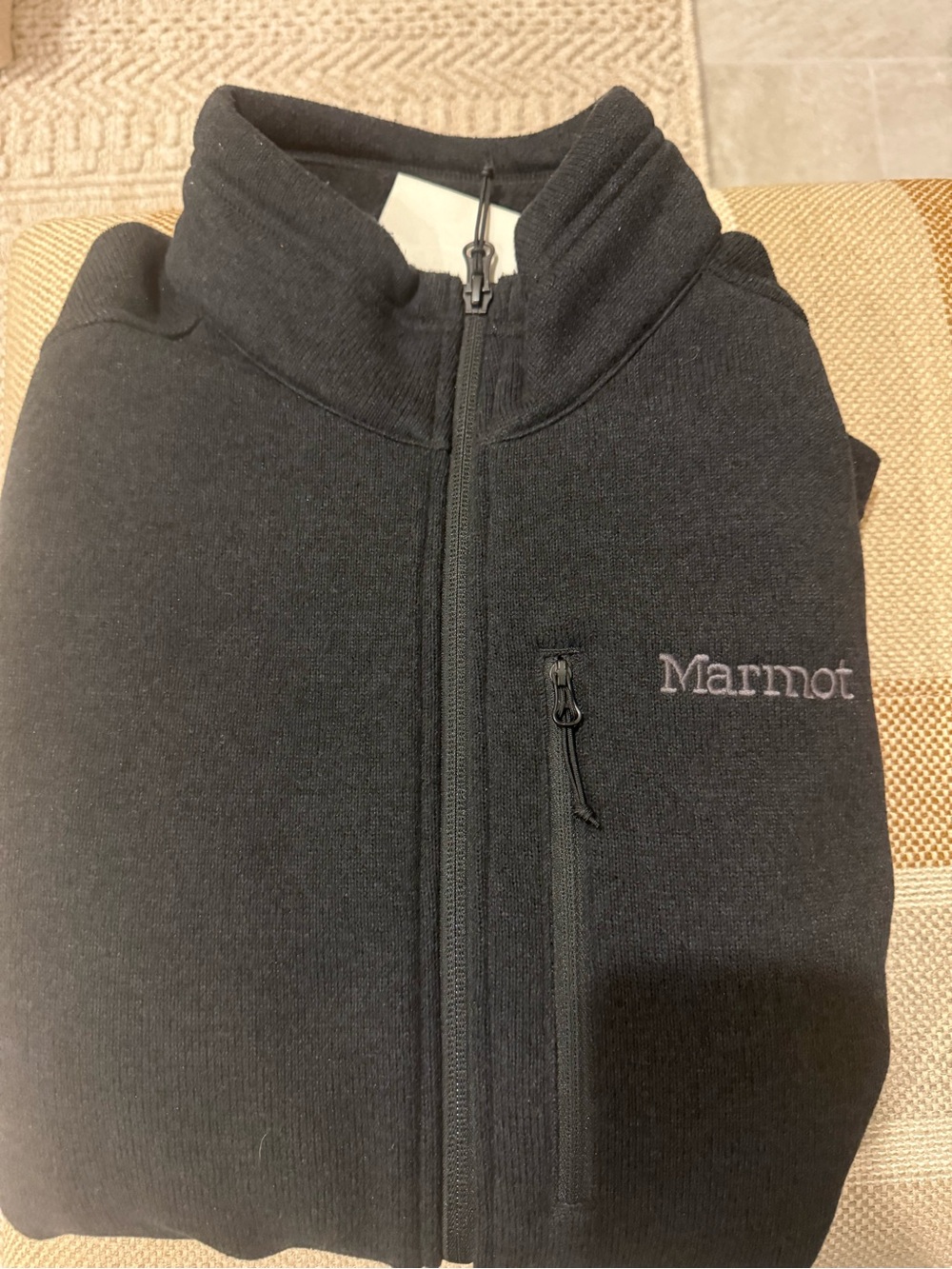 Marmot Black Pullover with White Label
